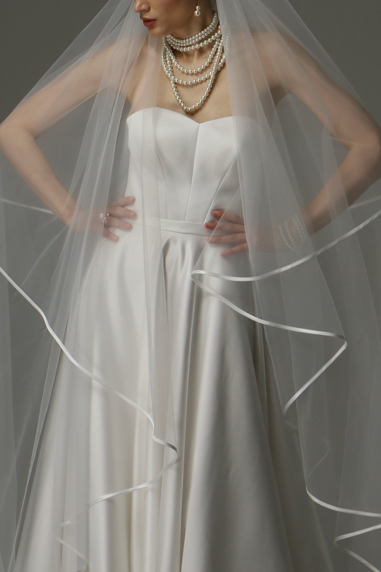 Satin Edge Veils