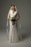 Chantilly Lace Cathedral Wedding Veil – One Tier Bridal Veil