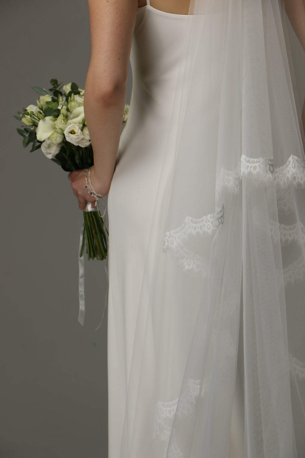 Two Tier Chantilly Lace Wedding Veil – Cathedral Bridal Veil